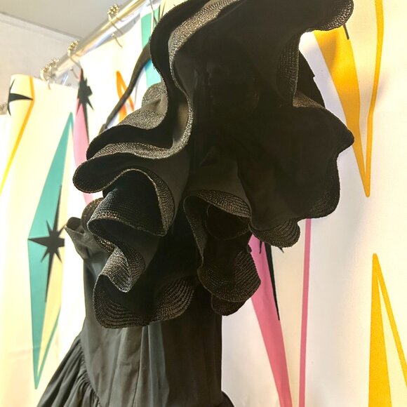 NEW CELIA B Lava Dress One Shoulder Black Cocktail Mini, Ruffles, XS SOLD OUT - Picture 14 of 15